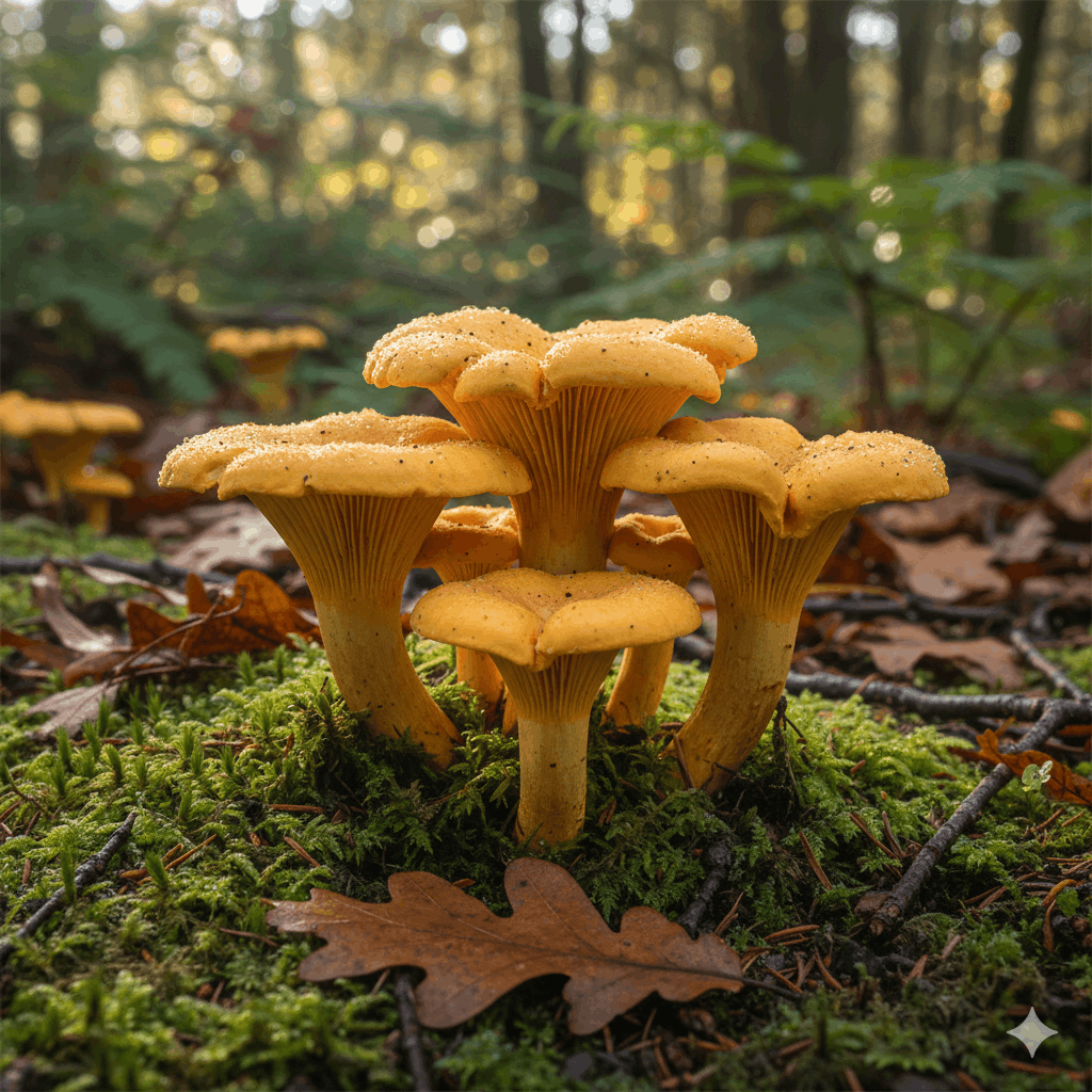 Pfifferlinge im Wald finden Sidebar Pilzrezepte
