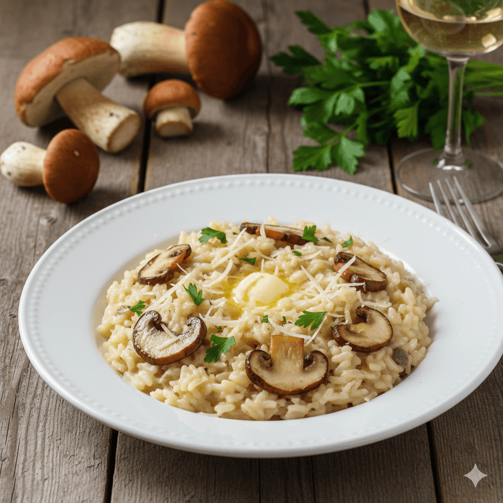 Steinpilze gekocht Steinpilz-Risotto Rezept