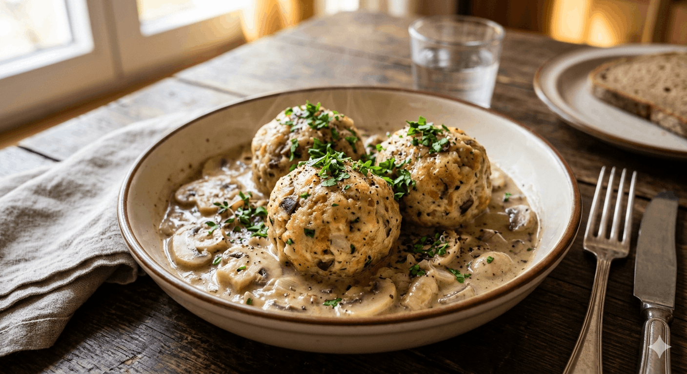Champignon-Knödel Rezept 2026