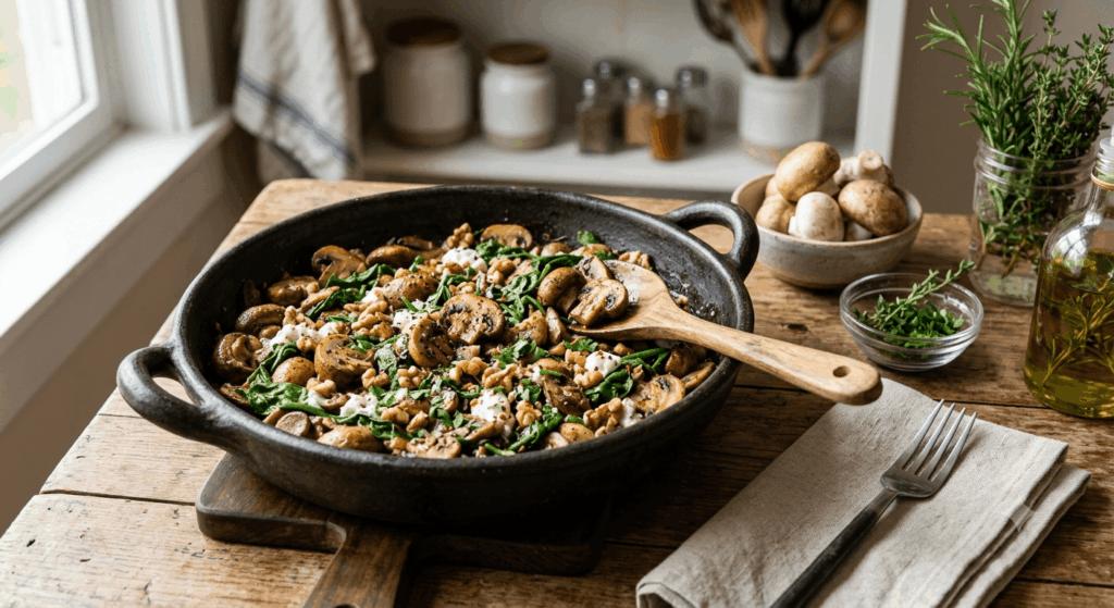 Champignons Rezept Low Carb 2026 einfache, cremige und kohlenhydratarme Pfannengerichte