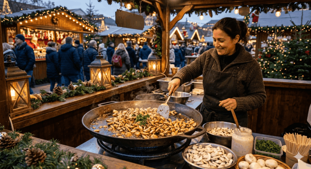 Champignons braten wie auf dem Weihnachtsmarkt 2026